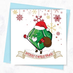 D10 Weihnachtskarte | RPG Weihnachtskarte | Fantasy Weihnachtskarte | DND Weihnachtskarte | DND Würfel Weihnachtskarte | Weihnachtskarte