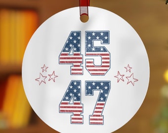 Trump Ornament, Trump 45 47 Gift,  Republican Ornament, Trump Lover Gift, Trump Gifts, Conservative Ornament, Trump Christmas, Trump Girl