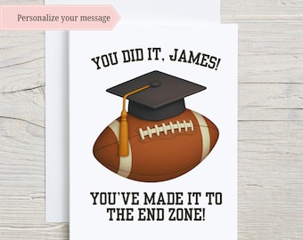 Football Graduation Card, Graduation Card, Sports Graduation Card, Football Team Card, Senior Night, Card for Graduate, Class of 2025,
