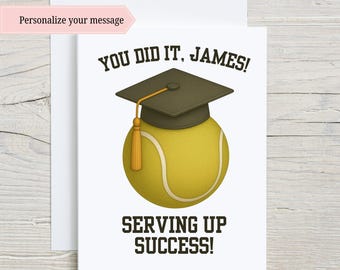 Tennis Graduation Card, Graduation Card, Sports Graduation Card, Tennis Team Card, Senior Night, Card for Graduate, Class of 2025