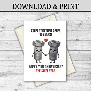 DESCARGA DIGITAL Tarjeta de 4.º aniversario Tarjeta de aniversario de frutas Regalo para esposo Regalo para esposa Tarjeta de aniversario imprimible 4 años de casados