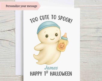 1st Halloween Card, Halloween Baby Boy, Halloween Baby Girl, First Halloween, Baby First Halloween Gift, My First Halloween, Halloween Card