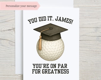 Golf Graduation Card, Graduation Card, Sports Graduation Card, Golf Team Card, Senior Night, Card for Graduate, Class of 2025