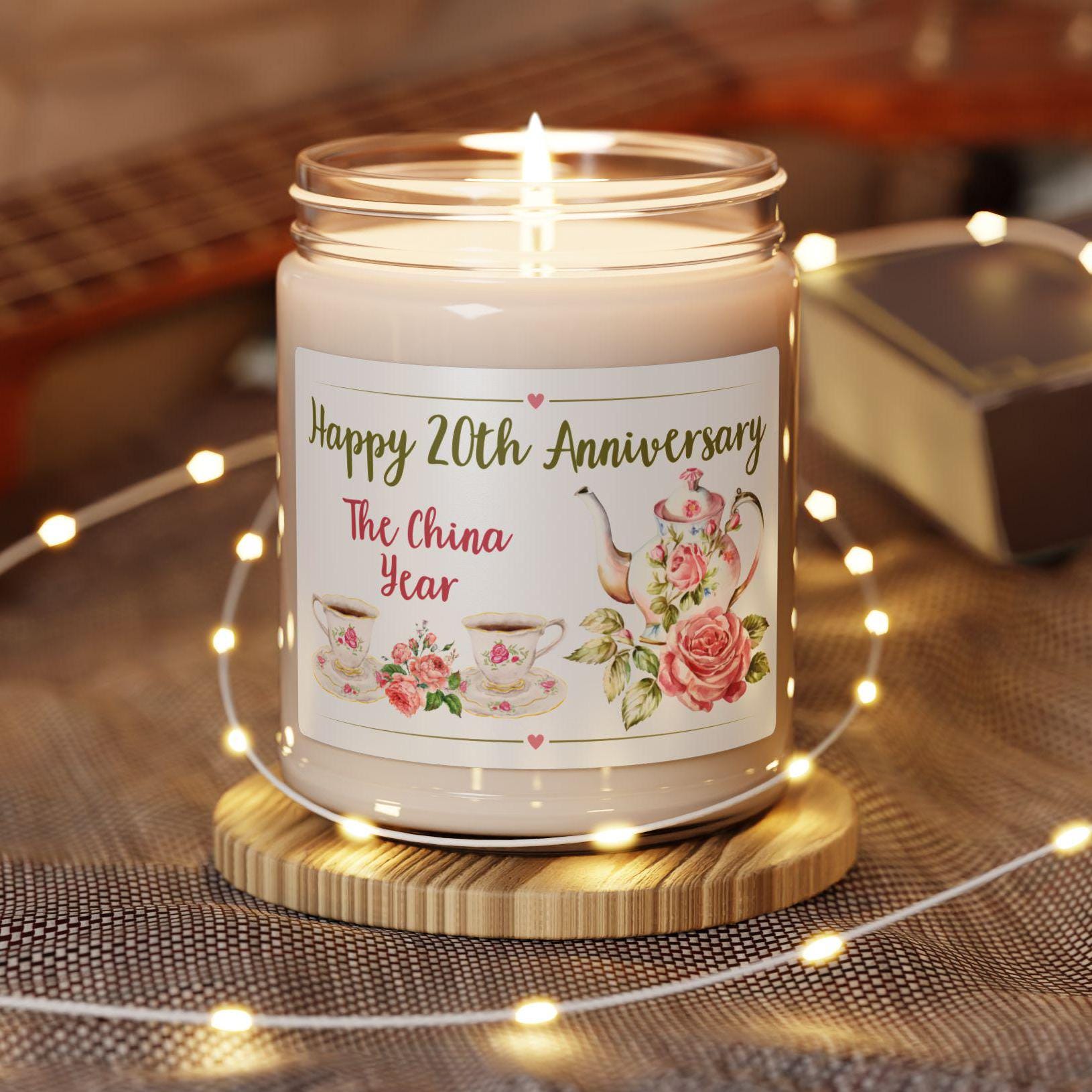 20th Wedding Anniversary Candle China Anniversary 20th Anniversary