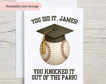 Baseball Graduation Card, Graduation Card, Sports Graduation Card, Baseball Team Card, Senior Night, Card for Graduate, Class of 2025,