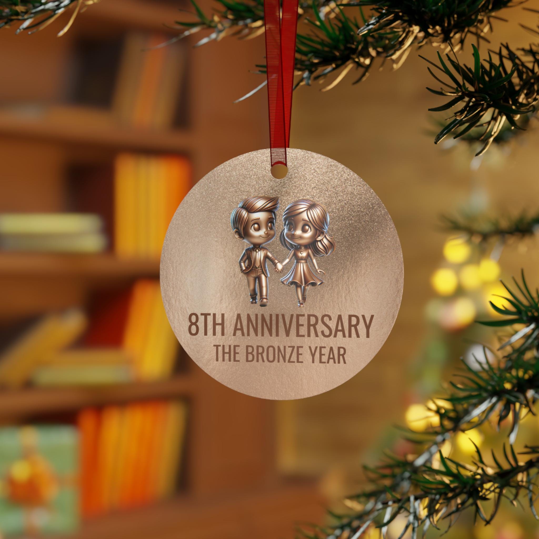 Personalized Eighth Anniversary the Bronze Year Ornament 8th