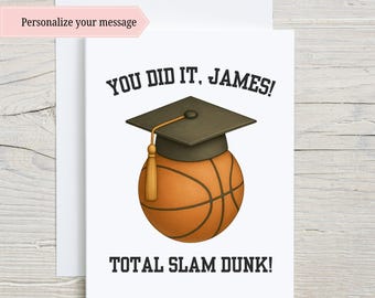 Basketball Graduation Card, Graduation Card, Sports Graduation Card, Basketball Player Card, Senior Night, Card for Graduate, Class of 2025