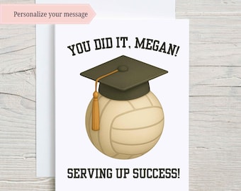 Volleyball Graduation Card, Graduation Card, Sports Graduation Card, Volleyball Team Card, Senior Night, Card for Graduate, Class of 2025