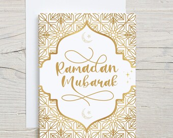 Ramadan Mubarak Greeting Card Ramadan Gift Eid Greeting Card Eid Card Eid Gift Islamic Holiday Card Muslim Holiday Card Muslim Greeting Card