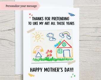 Funny Mother's Day Card, Sarcastic Mother's Day Card, Card for Mom, Funny Thank You Mom Card, Witty Mother's Day Card, Gift for Mother,