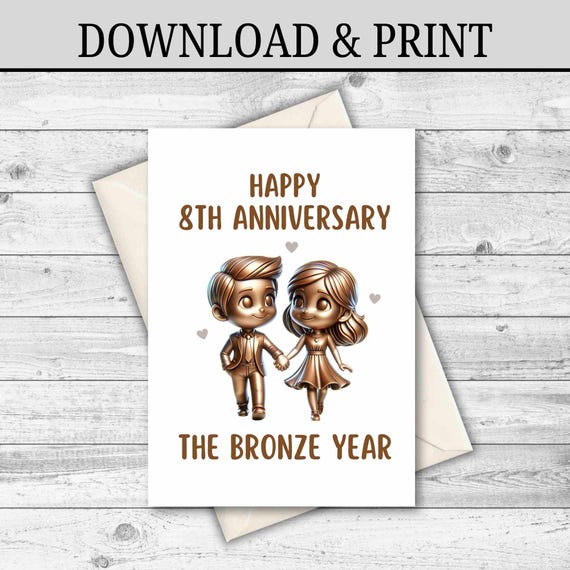PSA10 Happy 17th Anniversary!! [水面下] ⑧ DIGITAL DOWNLOAD 8th Anniversary Card Bronze Anniversary Card Gift