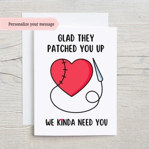 Surgery Card, Get Well Soon Card, Heart Surgery Card, Speedy Recovery, Hospital Stay Card, Recovery Gift, Feel Better Card, Card for Friend