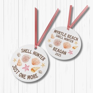 Personalized Shelling Ornament Seashell ornament Beach Lover Shell Collector Beach Vacation Gift Custom Shell Hunter Shelling Christmas Gift