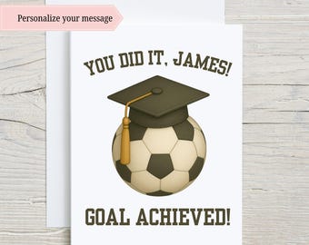Soccer Graduation Card, Graduation Card, Sports Graduation Card, Soccer Team Card, Senior Night, Card for Graduate, Class of 2025