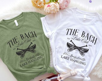 T-shirts voor vrijgezellenkampen, op maat gemaakte T-shirt voor vrijgezellenfeesten, aangepaste naambestemming, T-shirts voor bemanning van kamp Lake Bach, T-shirts voor vrijgezellenmeer