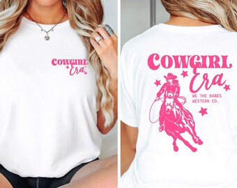 Cowgirl Ära T-Shirt, Western-Mädchen-Shirt, westliche Ästhetik T-Shirt, lustiges Western-Cowgirl-Shirt, Mädchen-Fahrt-Pferd-T-Stück, Pferdereiter-Sweatshirt