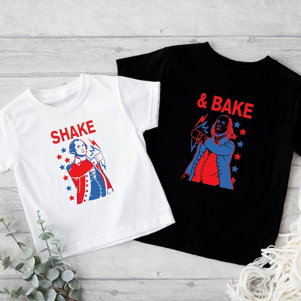 Matching 4th Of July For Kids Shake And Bake T-Shirt, Funny Family Matching Shirts, George Washington Funny Shirt, Independence Day Shirt