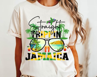Vacation Jamaica Comfort Colors Shirt, Straight Trippin Shirt, Straight Trippin Jamaica Shirt, Jamaica Girls Trip Tee, Jamaica Birthday Tees