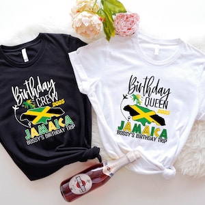 Jamaica Birthday Trip T-shirt, Personalized Name Birthday Shirt, Jamaica Birthday Queen Tee, Jamaica Birthday Crew Shirt, Birthday Squad Tee