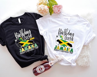 Jamaica Birthday Trip T-shirt, Personalized Name Birthday Shirt, Jamaica Birthday Queen Tee, Jamaica Birthday Crew Shirt, Birthday Squad Tee