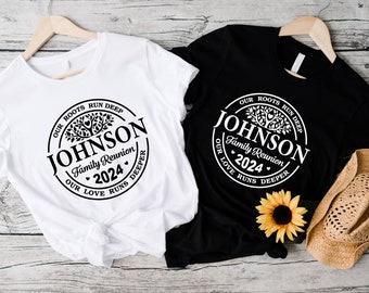 Personalized Family Reunion Shirt, Family Reunion 2024 Shirt, Our Roots Run Deep Our Love Runs Deeper T-Shirt, Custom Family Tree Love Shirt
