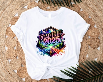 Road Trip 2025 T-shirt, vrienden roadtrip shirt, Girls Trip Tee, familie avontuur T-shirt, meisjes weekend shirt, familie vakantie cool Tee