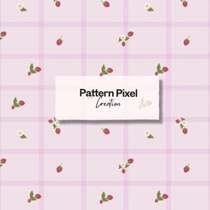 Retro Strawberry Seamless Pattern: Vintage Garden Print (Digital Download