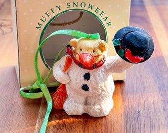 Vintage Muffy Vanderbear Collection Muffy Snowbear Ornament - 1991
