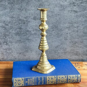Vintage Solid Brass Candle Holder England Classic Brass Décor Antique Brass Taper Candle Holders Vintage Brass Centerpiece