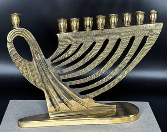 Vintage Judaical Hanukkah Jewish Menorah Candle Holder