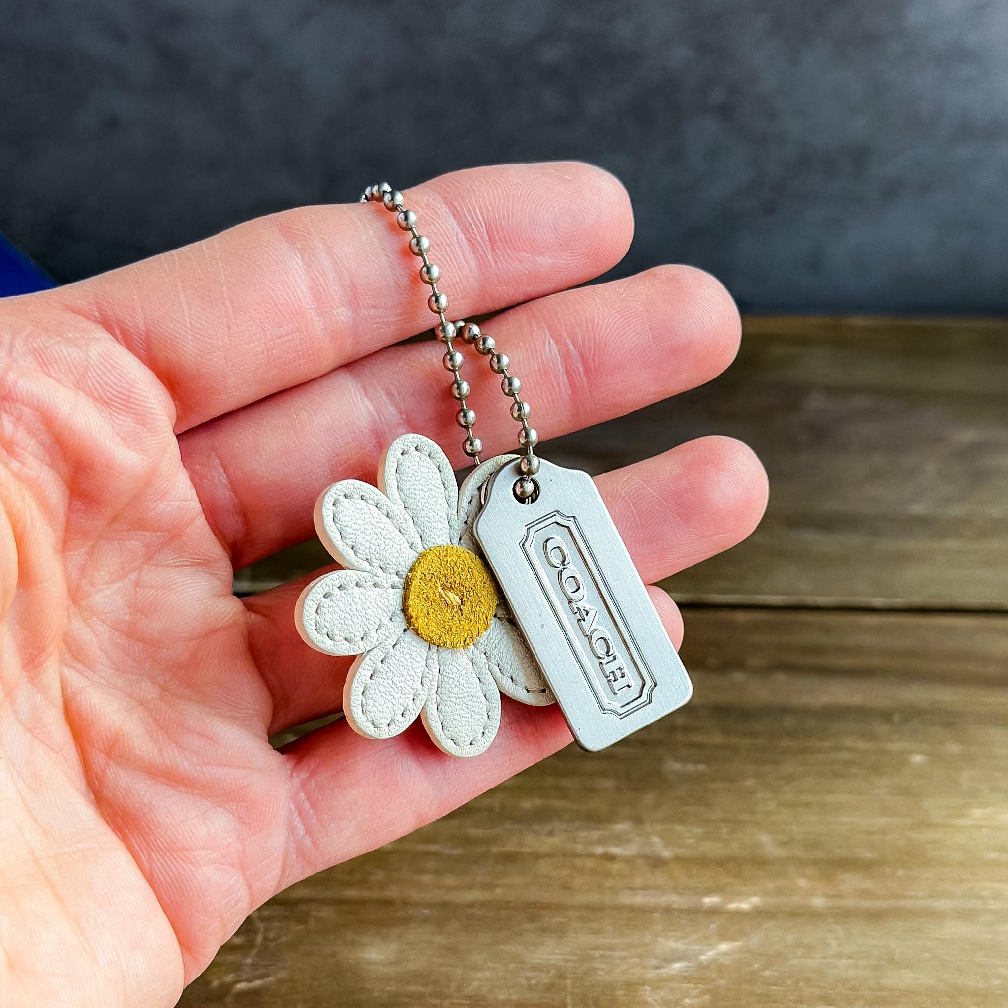 Coach Leather Daisy Charm - Etsy
