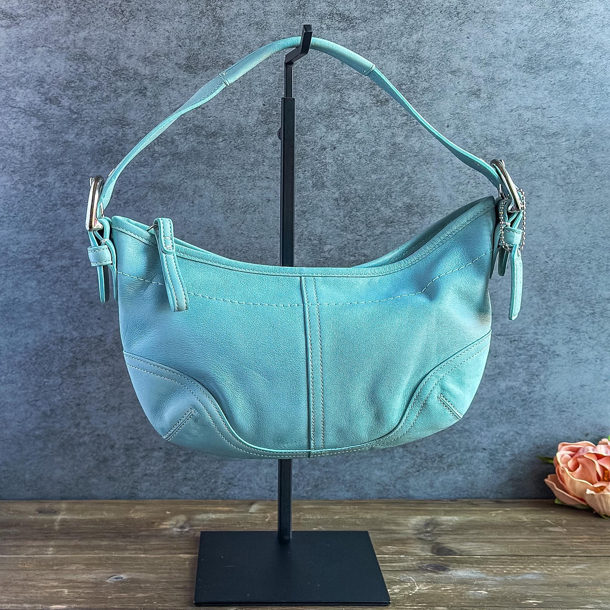 Vintage Blue Coach Bag - Etsy