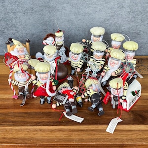 Vintage Hershey&#39;s Christmas Ornaments: 90s Chocolate World Figurines, Set of 14