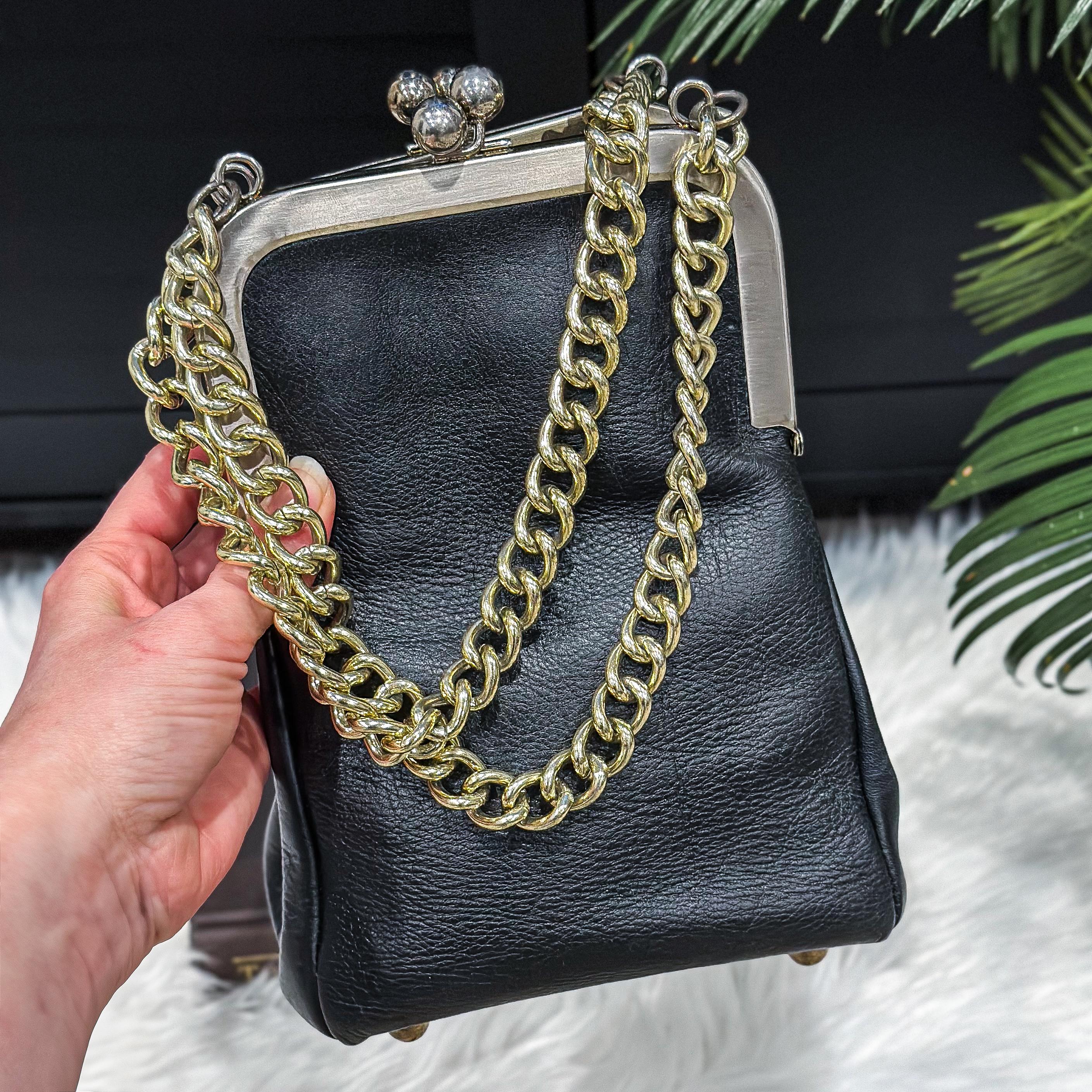 Coach Bonnie Kisslock Satchel Chain Bag