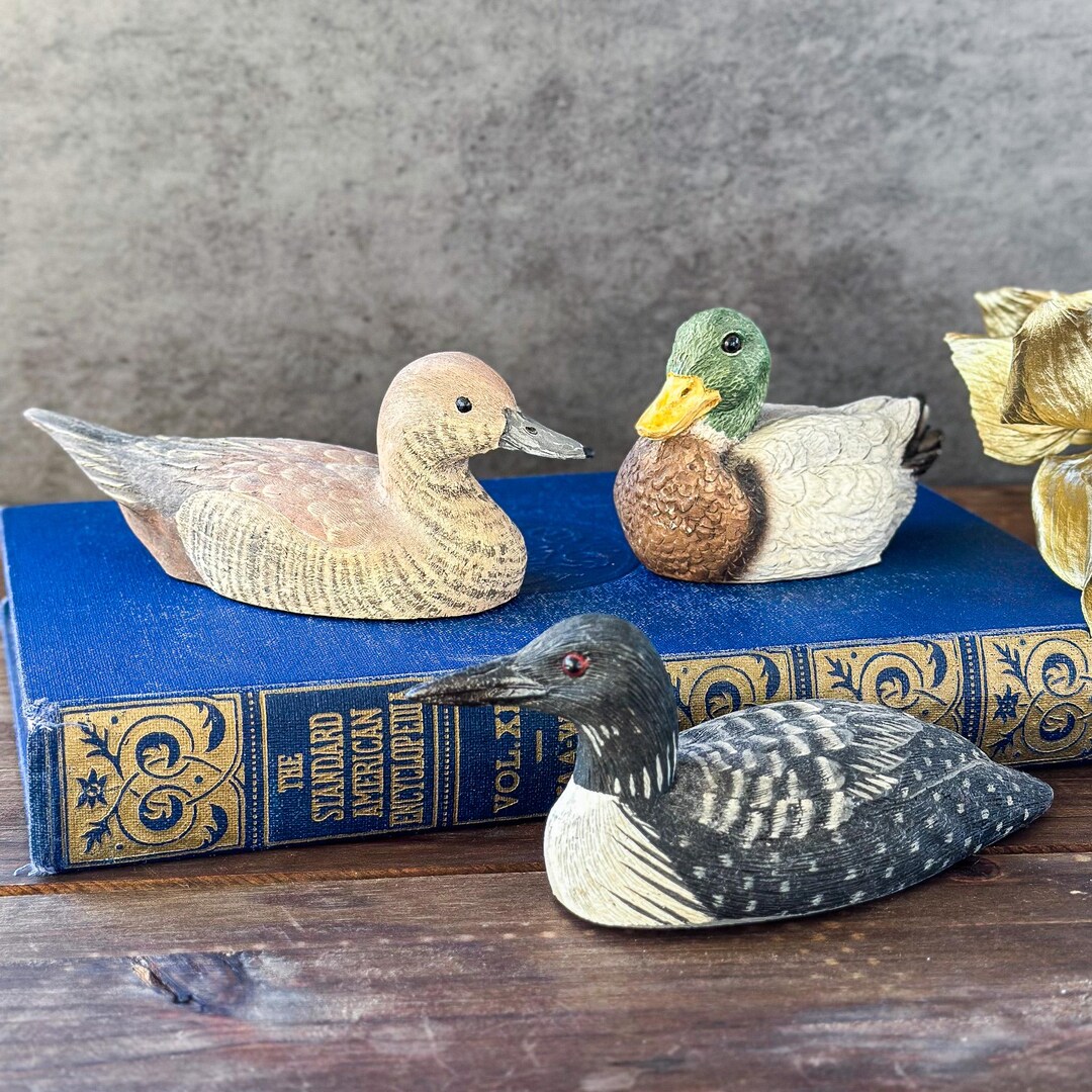 Ducks Collection Lot of 3 Vintage Mini Duck Figurines: 1980s American Wildlife ...