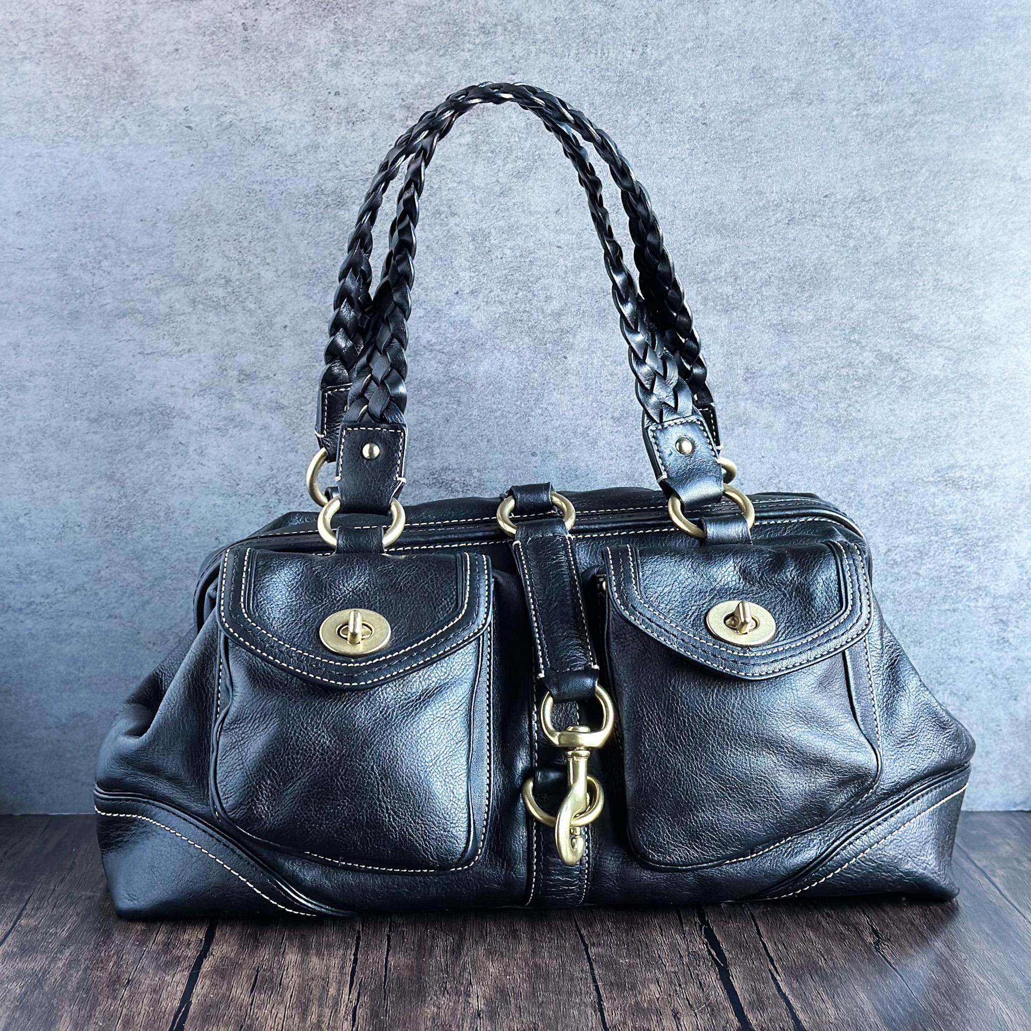 バッグ Coach vintage handbag turnlock leather Vintage Coach Turnlock Bag - Etsy