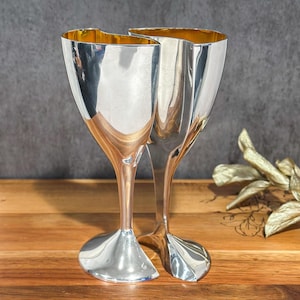 Vintage Lenox Kirk Stieff Collection Champagne Flutes Silver-Plated Elegant Glassware for Special Occasions Vintage Kitchenware Collectible