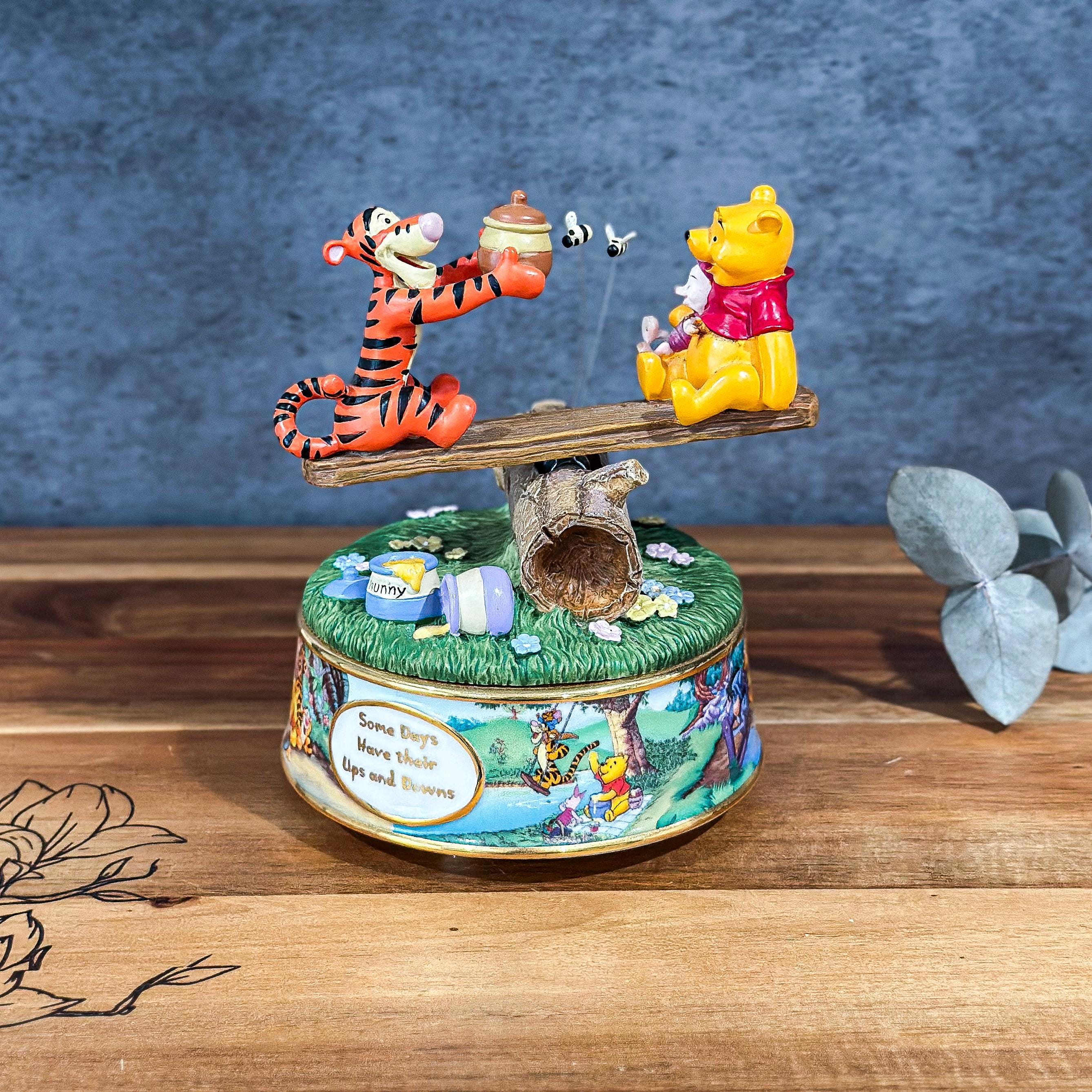 Vintage Winnie the Pooh Porcelain Music Box Hunny of A Day Disney