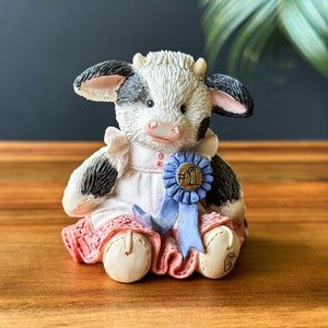 Vintage Mary&#39;s Moo Moos Figurine: Cream Of The Crop Collectible, 1993