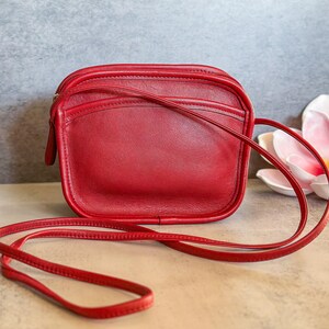 Vintage Coach Hadley Zip Mini Crossbody Bag in Red #9935