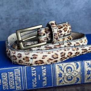 Merona Women 2XL Leopard Cheetah Animal Print Hair Leather Belt Y2K 2006 NEW Cheetah Leather Belt - Etsy main image 4