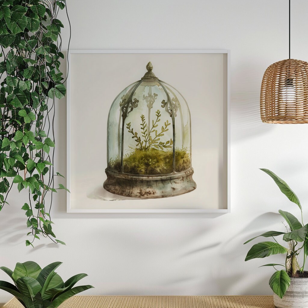 Terrarium Printable Art Print | Digital Download | Original Watercolor ...