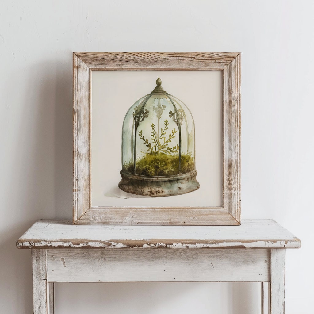 Terrarium Printable Art Print | Digital Download | Original Watercolor ...