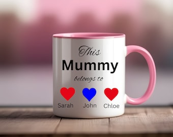 Mother's Day mug, personalised this mummy belongs to mug, mummy gift from kids