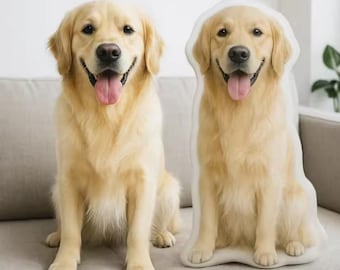 Personalized Pet Shaped Pillow, 3D Photo Pillow, Pet Lover Gift, Dog Pillow, Pet Portrait Pillow, Pet Memorial, Pet Gift, Dog Gift, Cat Gift