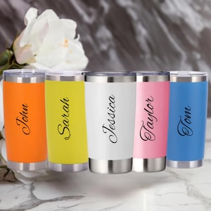 Personalized 20oz Tumbler, Custom Travel Mug, Laser Engraved Tumbler, Stainless Steel Mug, Insulated Tumbler, Customized Monogram Tumbler