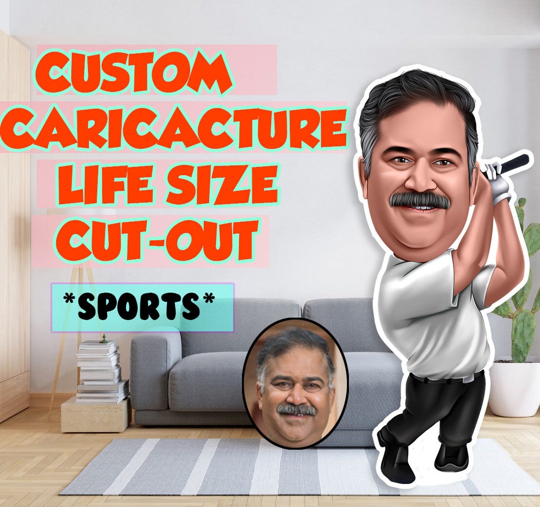 Life Size Cut Outs, Custom Sports Caricature Standee, Cardboard Cut-out ...