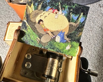 Totoro Studio Ghibli Music Box | Anime lover  Wind-Up Handmade Wooden Manual Unique Keepsake Collectible Gift Idea