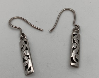 Sterling Silver Cutout Earrings