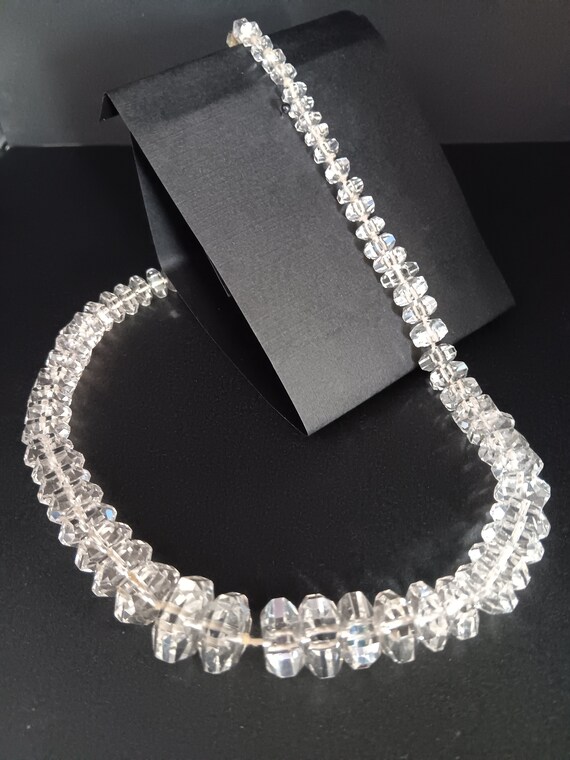 Vintage Crystal Faceted Bead Necklace
